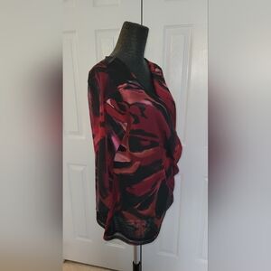 Coldwater Creek Red and Black Blouse
